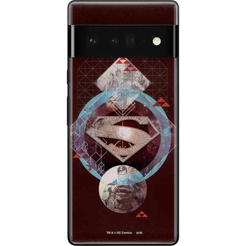 DC Comics Superman Purple Abstract Collage Google Pixel 6 Pro Skin